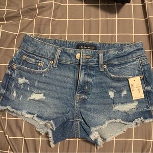 Aéropostale Vintage Low Rise Shorty Jean Shorts